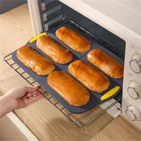 Baking Tools SIlicone Mold 6 Cavity Hot Dog Bun Pan Bun Cake Tray Baked Tools For Muffins Brownies Kitchen Non Stick Bakeware - Buy online at  Vibe In Cart.