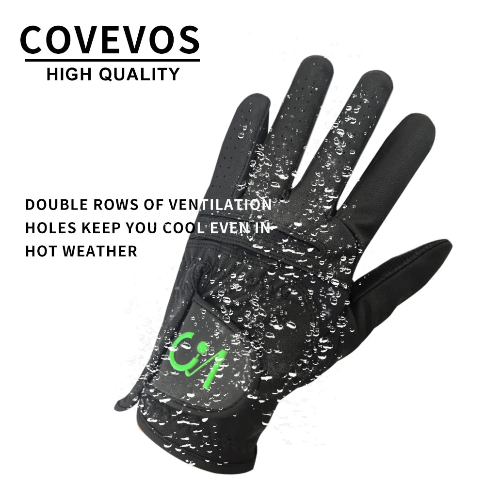 1 PU leather high performance golf glove all weather - black - left/right - Buy online at  Vibe In Cart.