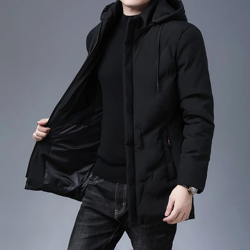 Top Grade Designer New Brand Men Parka Jacket Thick Casual Fashion Windbreaker Hooded Quilted Bubble Coats Long Mens Clothes - Buy online at  Vibe In Cart.