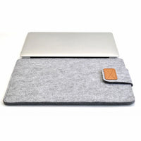 Wool Felt Slim Laptop Sleeve for 11-15 Inch Devices, Solid Color
