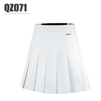 Women's High Waist Pleated A-Line Skort in Cotton Polyester with Inner Shorts