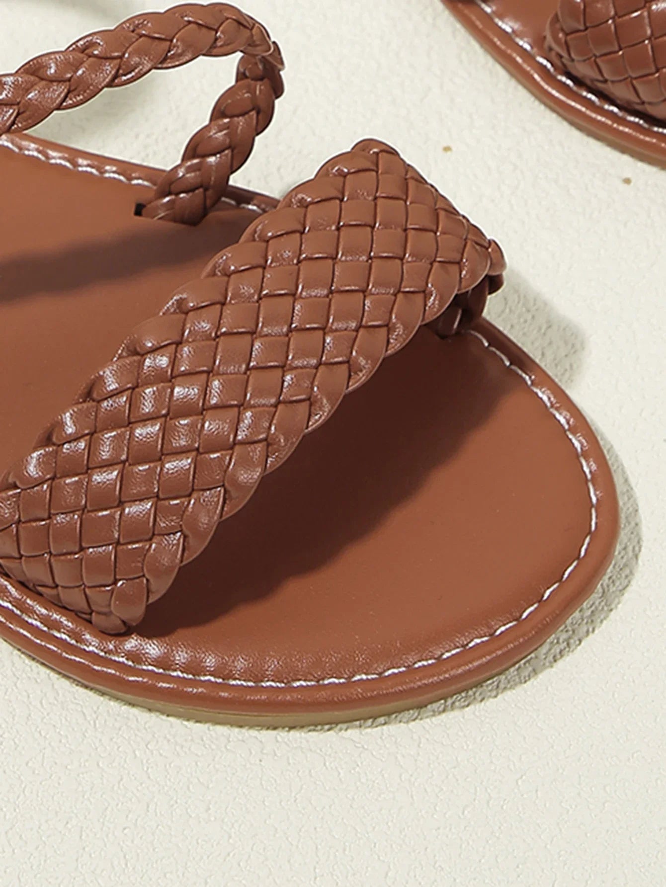 Women's Casual Flat Sandals Braided Design Popular Brown Color Comfortable Shoes for Everyday Wear - Buy online at  Vibe In Cart.