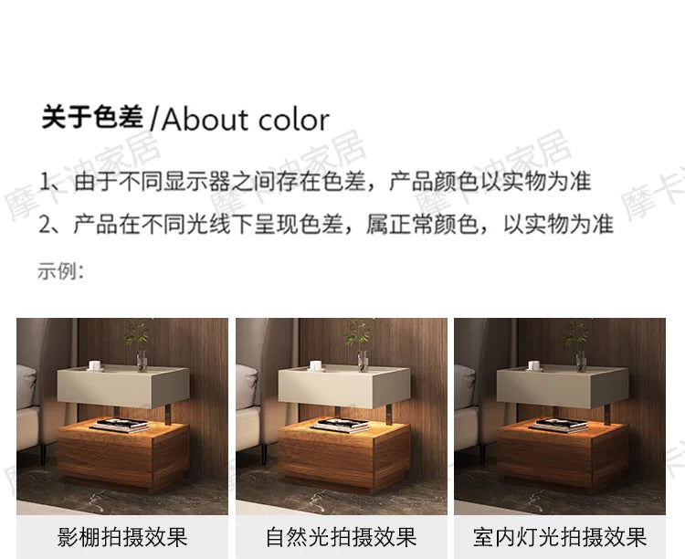 Modern Moroccan Bedside Table with Storage