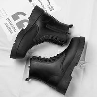 Couple's casual boots four season men's and women's high top leather boots fashion thick soled non slip plus size outdoor boots - Buy online at  Vibe In Cart.
