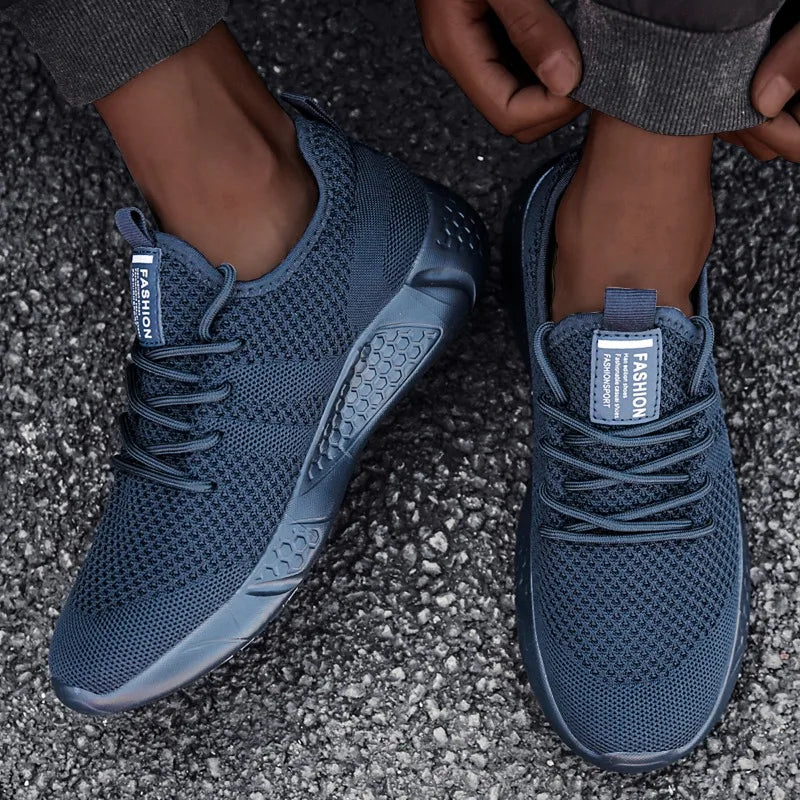 Men's Casual Sneakers Breathable Lace-Up Anti-Slip Shoes Size 39-50