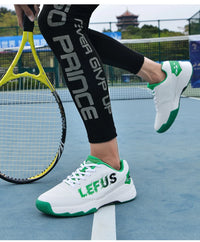 Unisex Lace-Up Tennis Shoes Breathable And Shock-Absorbent