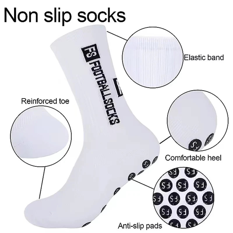 6 Pairs Breathable Football Socks Men Women Sports Socks Non-slip Silicone Bottom Soccer Baseball Socks Outdoor Sport Yoga Socks - Buy online at  Vibe In Cart.