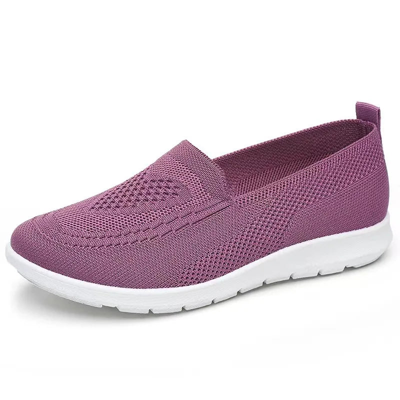 Women's Casual Slip-On Loafer Flats with Breathable Mesh and Hollow Design