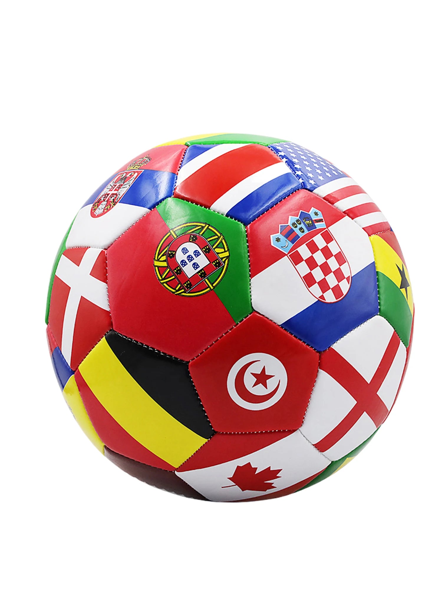 Flag Printed Soccer Ball Official Size 5 Soccer Match Ball Outdoor Match Game Football Pvc 2.7Thickened Team Training Footy Ball - Buy online at  Vibe In Cart.