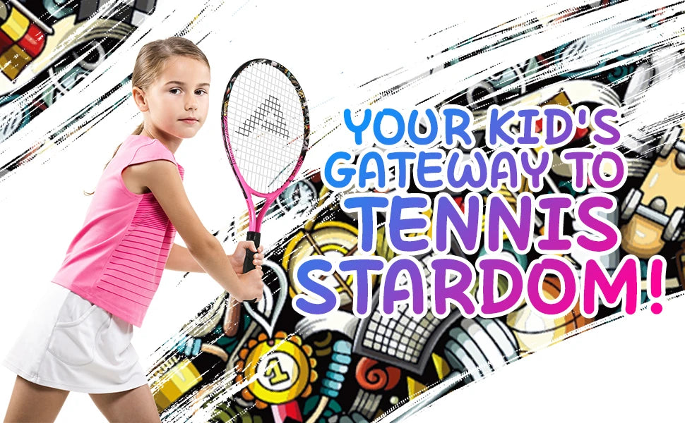 AMASPORT Tennis Rackets for Kids Toddlers 17'' with Cover Bag for Girl and Boy Tennis Racquet - Buy online at  Vibe In Cart.