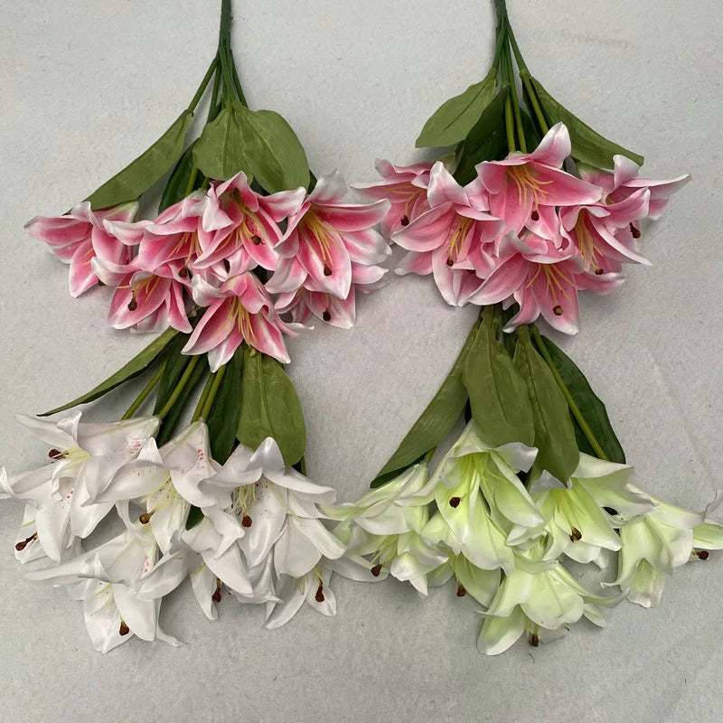 Simulated Bouquet Lily Lilies Home Outdoor Pastoral Display Decorative Fake Flowers Wedding Arch Flower Arrangement Silk Flower - Buy online at  Vibe In Cart.