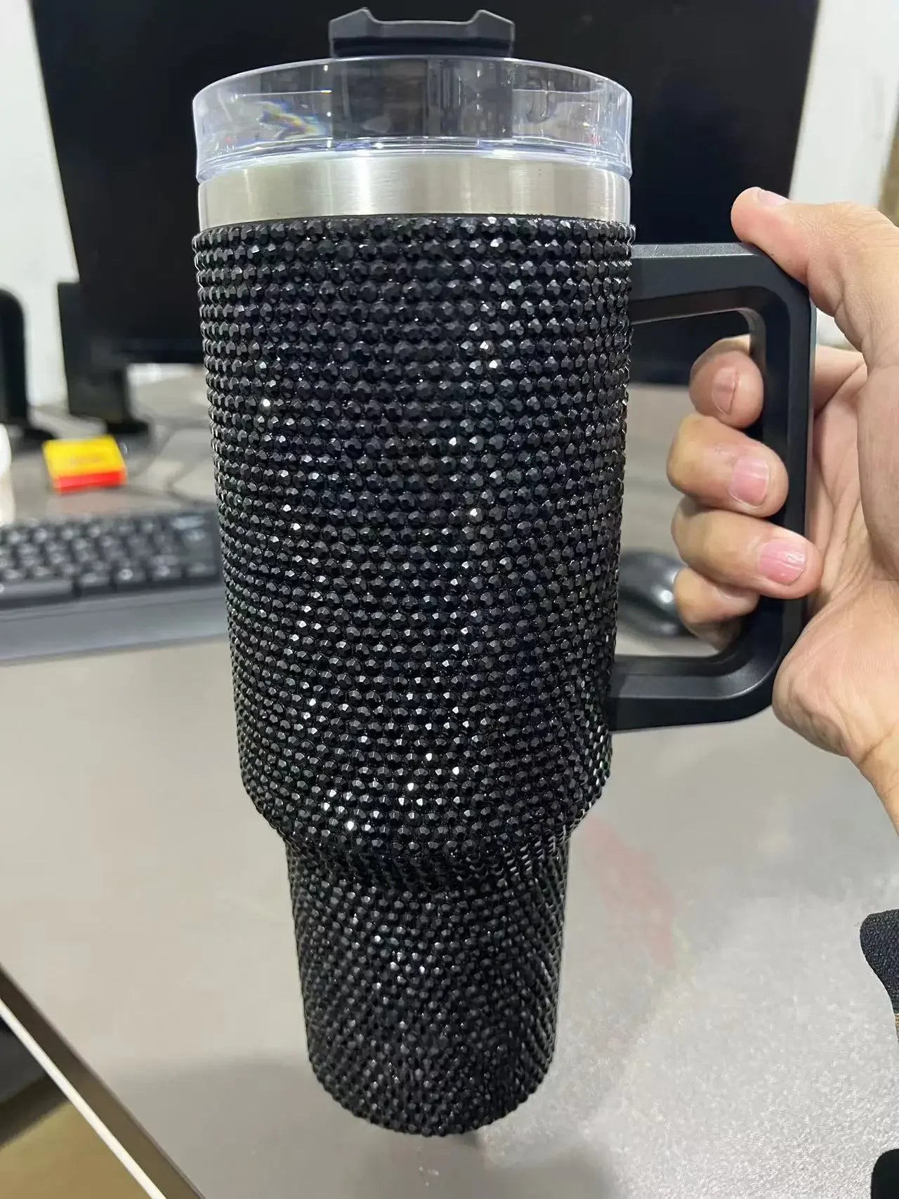 40oz Rhinestone Tumbler Stainless Steel Straw Women Cup Shiny Diamond Travel Car Thermoses Coffee Mug Water Bottle Drinkware - Buy online at  Vibe In Cart.