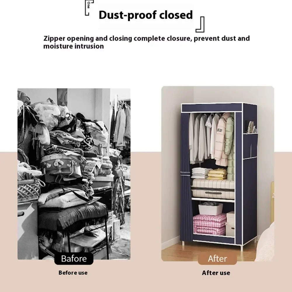 Minimalist Foldable Wardrobe Plastic Storage Cabinet Room Furniture Cheap Bedrooms Wardrobes Closet Armable Home Storage Rack - Buy online at  Vibe In Cart.