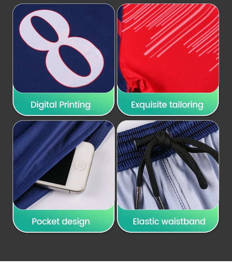 Wholesale Custom Design Sublimated Mash Ployester Fabric Printed Logo Youth Soccer Jersey Shorts Sleeve Football Shirts For Men - Buy online at  Vibe In Cart.