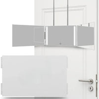 LED Lights 3 Way Mirror for Self Hair Cutting Rechargeable 360° Mirror with Self Haircut Mirror with Height Adjustable Hooks - Buy online at  Vibe In Cart.