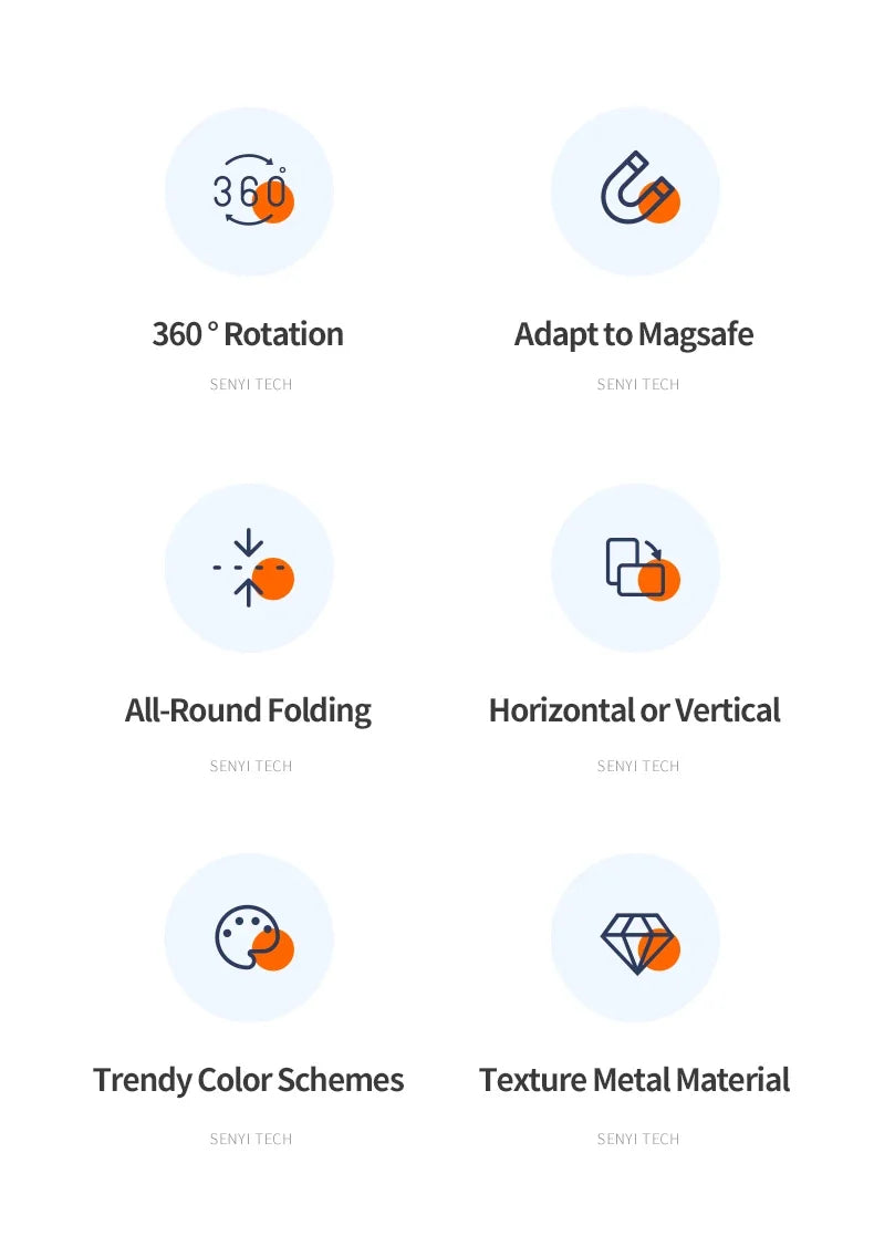 Universal Double Sided Magnetic Ring Phone Holder and Stand