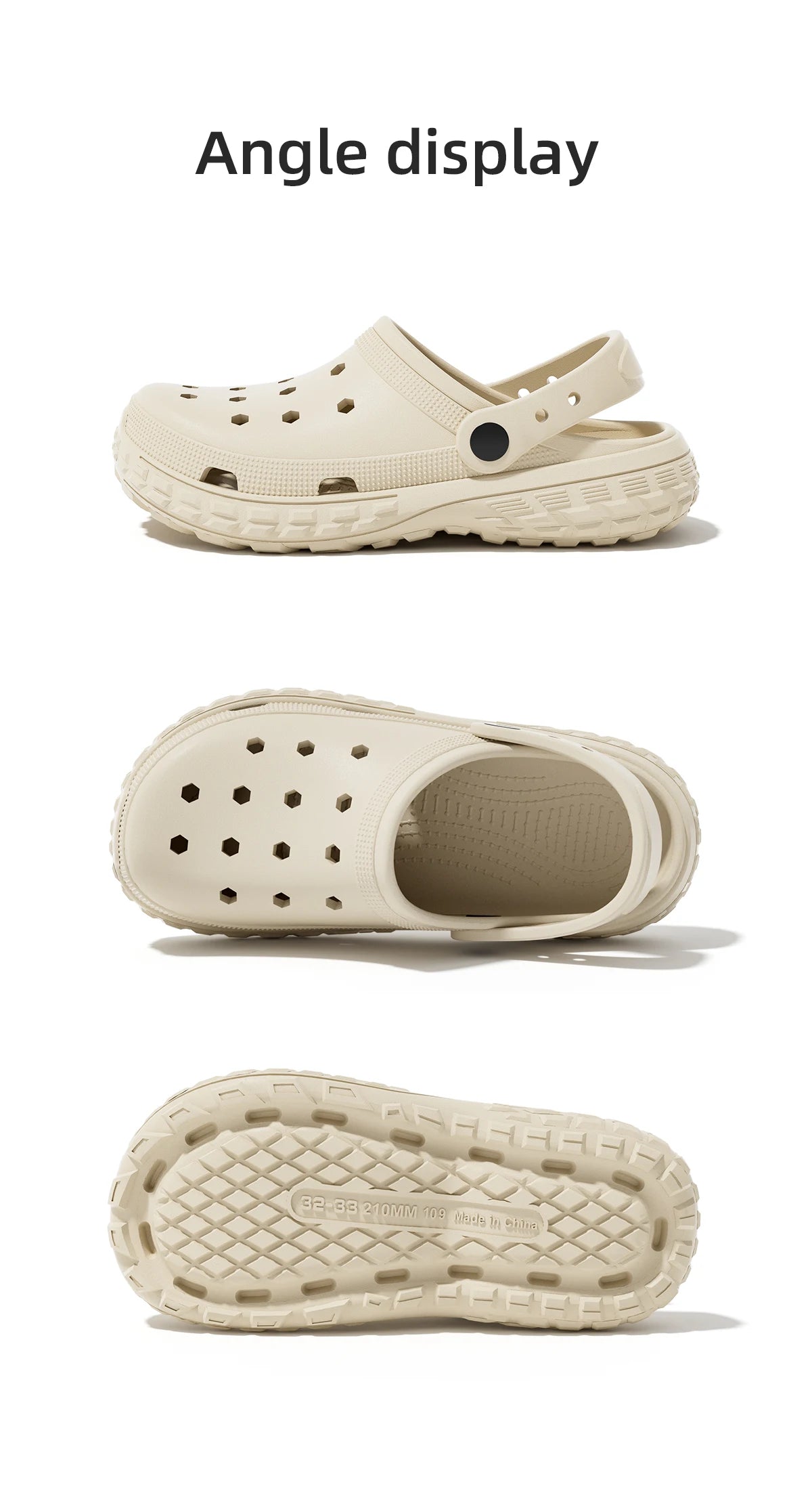 Women and Men's Hole Shoes Summer Non-Slip Outdoor Sandals Closed Toe Shit Feeling Beach Slippers Thick Bottom Soft Bottom - Buy online at  Vibe In Cart.