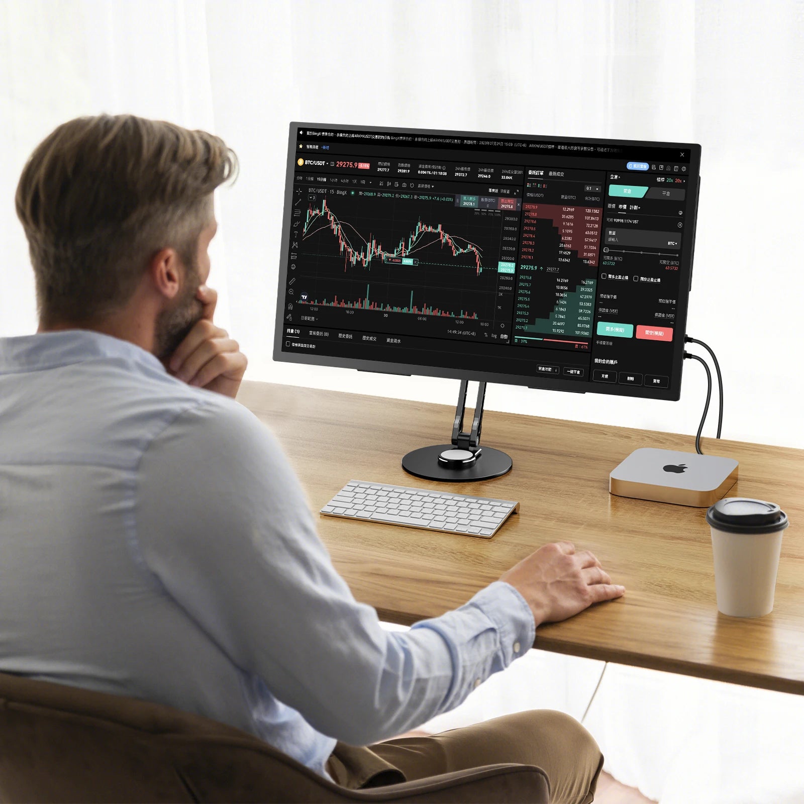 Adjustable VESA Mount Monitor Stand for 12-22 Inch Screens with 360 Degree Rotation