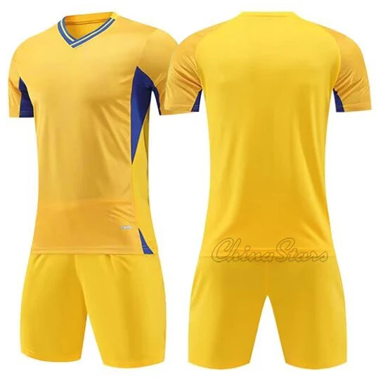Unisex Short Sleeve Quick Dry Polyester Soccer Jersey Set