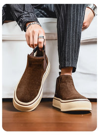 Mens Oxford Boots Stylish High Top Sneakers Casual Sports Shoes British Style - Buy online at  Vibe In Cart.