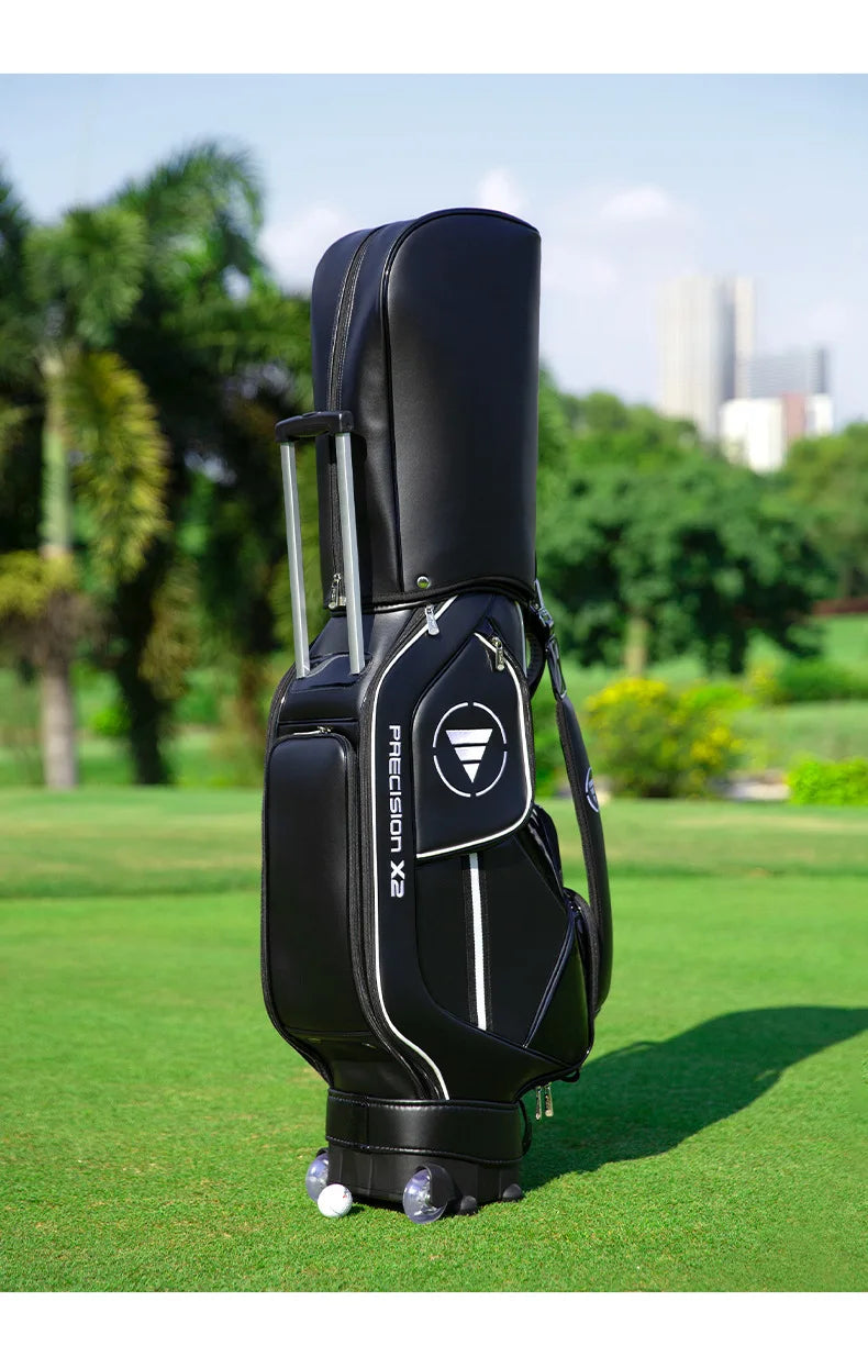 Waterproof PU Golf Ball Bag with Wheel and High Capacity