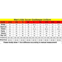 Adult Kids Football Goalkeeper Jerseys Tracksuit Custom Men Soccer Goalie Tracksuit Long Sleeve Uniform Boy Gatekeeper Outfit - Buy online at  Vibe In Cart.