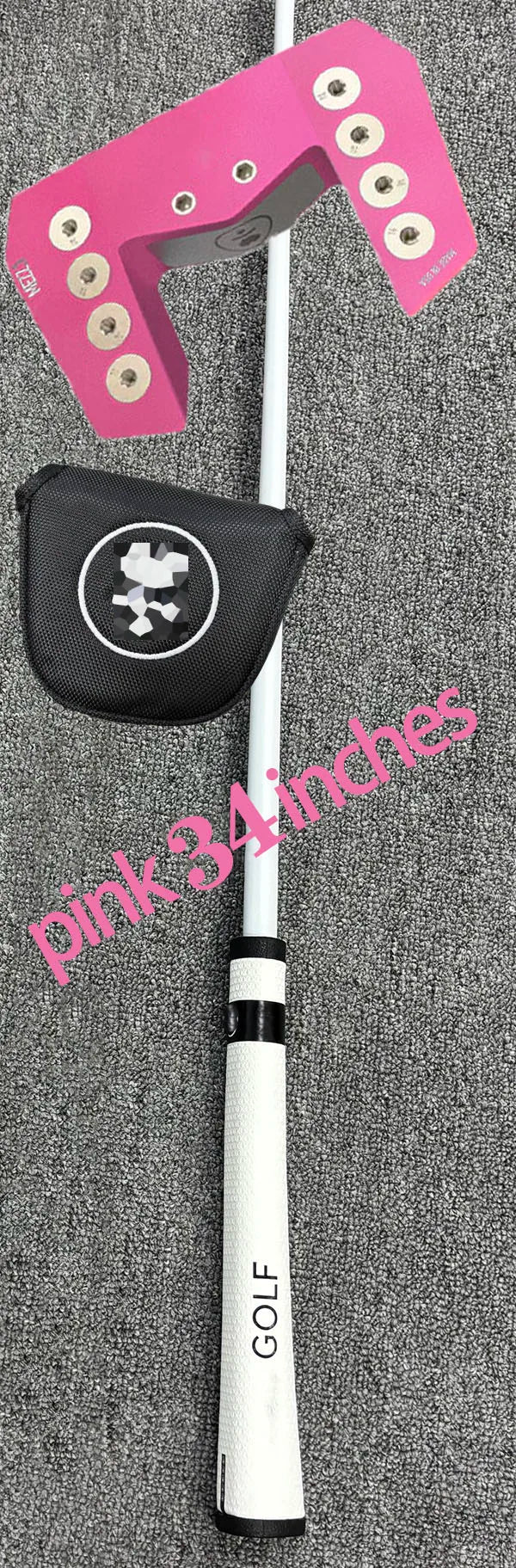 Right-Handed Golf Putter with Steel Shaft, Black, 33-35 Inches