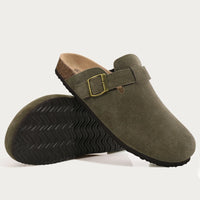 Crestar Women's Clogs Mules Cork Clogs Slippers Men Outdoor Mules Suede Clogs Shoes with Arch Support Mule Leather Clogs Sandal - Buy online at  Vibe In Cart.
