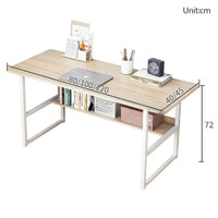 Sturdy Room Students Study Table Wide Desktop Rounded Corners Office Computer Desk With Storage Layer Simple Home Gaming Desk - Buy online at  Vibe In Cart.