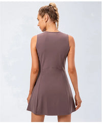 Tennis Dress Women With Separate Shorts Sleeveless Golf Sport Skirts Set with Pockets Training Running Fitness Female Badminton - Buy online at  Vibe In Cart.