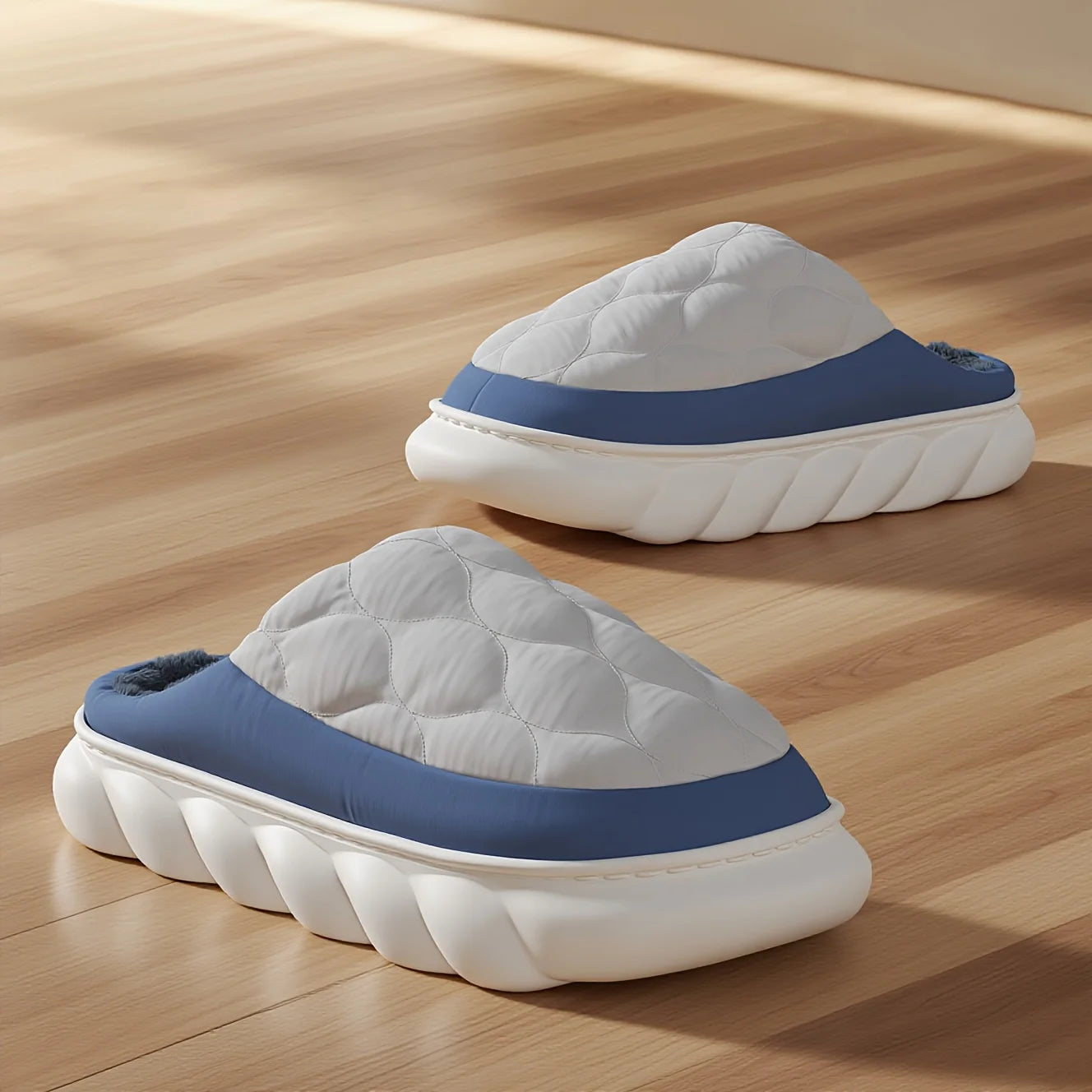 Men's Winter Slippers, Plush Upper & Thick EVA Sole. Warm Comfort for Indoor/Outdoor. Sizes 46-49. Grey. - Buy online at  Vibe In Cart.