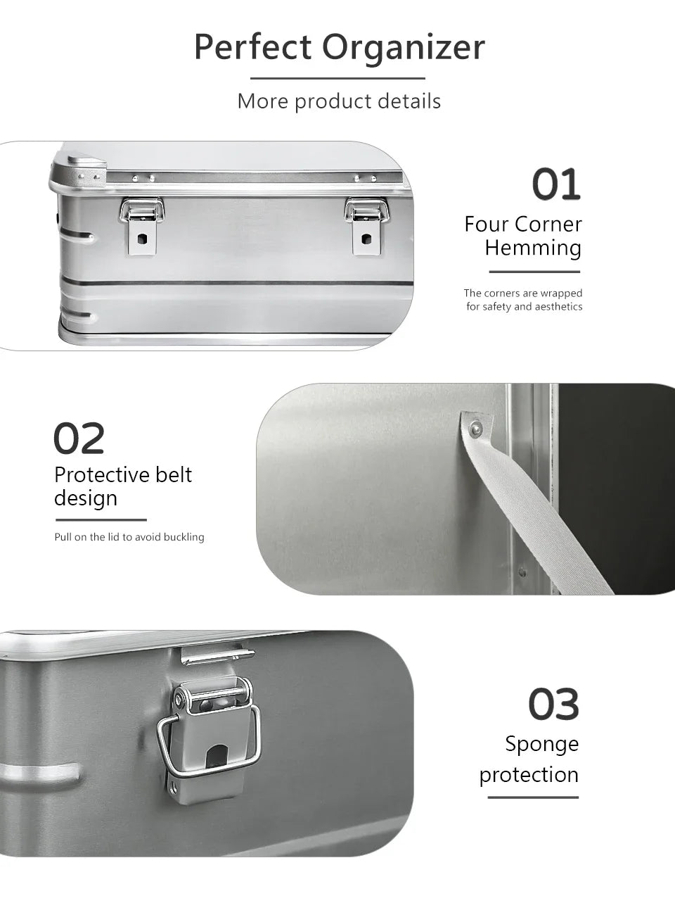 30-80L Outdoor Storage Box Camping Picnic Travel Aluminum Alloy Large Capacity Box Accessories Storage Bag Hiking Accessories - Buy online at  Vibe In Cart.