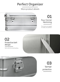 30-80L Outdoor Storage Box Camping Picnic Travel Aluminum Alloy Large Capacity Box Accessories Storage Bag Hiking Accessories - Buy online at  Vibe In Cart.