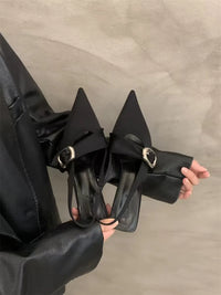 Pointy High Heeled Sandals Women's Buckle Brand Casual Fashion Slippers Sexy Slingback Shoes Sweet Muller Beach Sandals Women - Buy online at  Vibe In Cart.