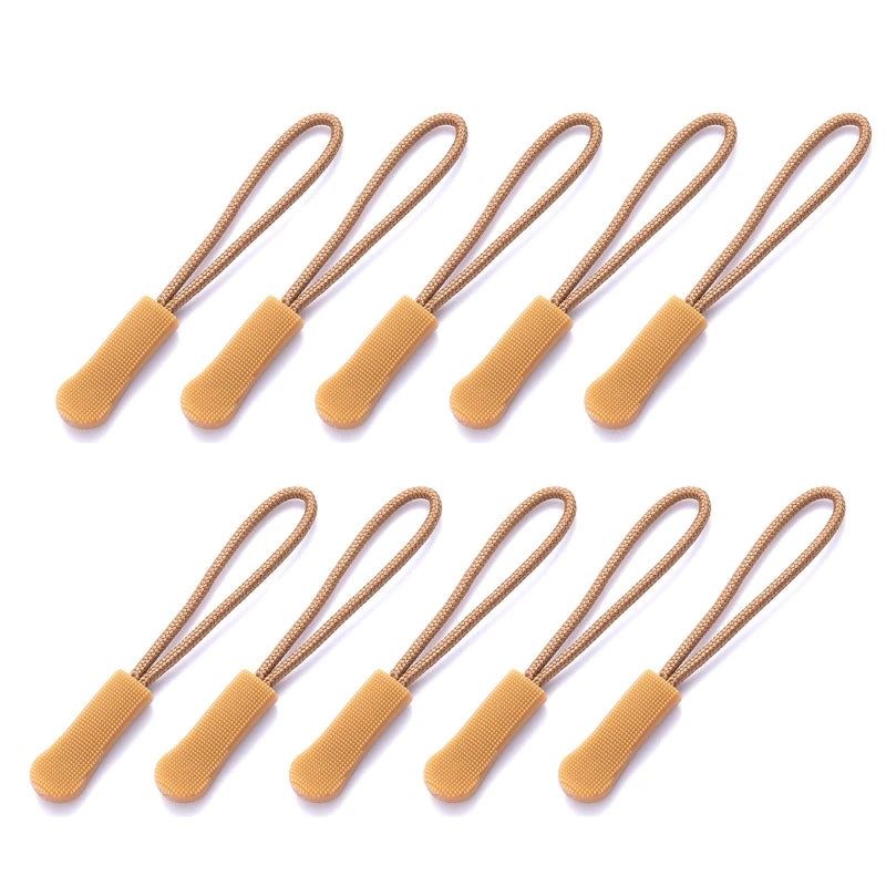 Set of 10 PVC Zipper Pull Replacement Clips for Bags