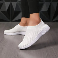 Women's Solid Color Sneakers Breathable Mesh Woven Outdoor Lightweight Low Top Walking Running Sports Socks Shoes - Buy online at  Vibe In Cart.