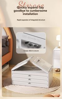 Folding storage cabinet, multi-layer large capacity, simple and modern transparent storage cabinet, clothes and toys storage - Buy online at  Vibe In Cart.