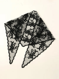 Adult Women's Triangular Lace Polyester Hair Scarf Accessory