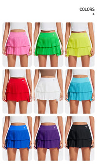 Women Sports Mini Pleated Skirt Golf Tennis Skirts With Pocket Double Layer Gym Fitness Running Yoga Athletic Workout Skort - Buy online at  Vibe In Cart.