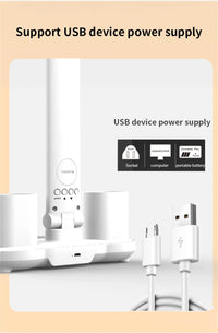 LED Desk Lamp USB Dimmable Touch Foldable Table Lamp with Calendar Temperature Clock Night Light for Study Reading Lamp - Buy online at  Vibe In Cart.