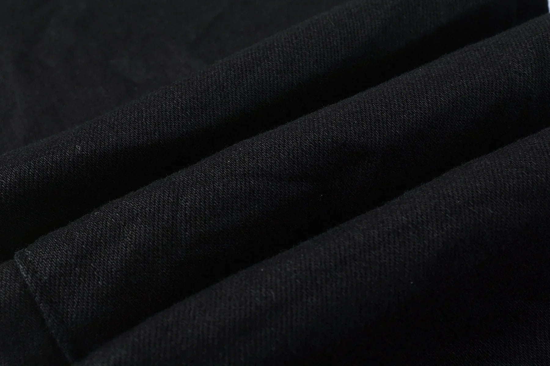 Men's High Purple USA Stretch Skinny Jeans Pants Color Distressed Black Streetwear Button Fly Ripped Jeans - Buy online at  Vibe In Cart.