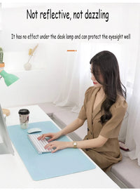 Gaming Mousepad Large White Leather Waterproof Non-Slip