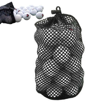 Black Canvas Golf Ball Mesh Pouch Bag for Outdoor Travel