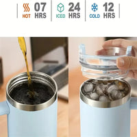 40oz Tumbler Vacuum Insulated Thermos Custom Travel Cup Stainless Steel Water Bottle Coffee Mugs With Handle Outdoor Drinkware - Buy online at  Vibe In Cart.