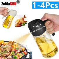 1-4Pc 2-in-1 Sprayer Pourer Oil Empty Bottle Plastic Oil Container Dispenser Vaporizer Kitchen Barbecue Camping Cooking Utensils - Buy online at  Vibe In Cart.