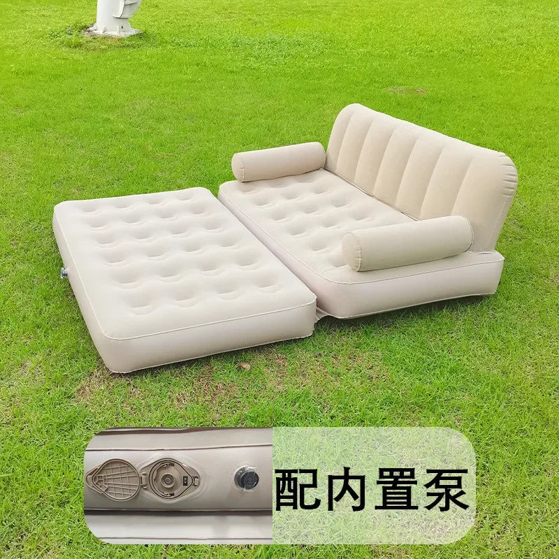Seat Outdoor Inflatable Sofa Lazy Inflatable Sofa Bed Camping Inflatable Mattress Foldable Air Mattress Electric Inflation Pump - Buy online at  Vibe In Cart.