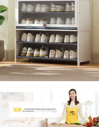 Multi-Layer Shoe Cabinet with Dustproof Large-Capacity Design
