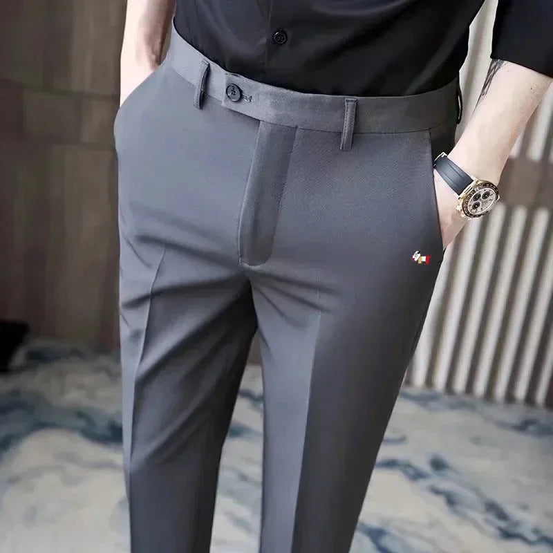 Men's Slim Fit Formal Business Casual Golf Pants for Spring