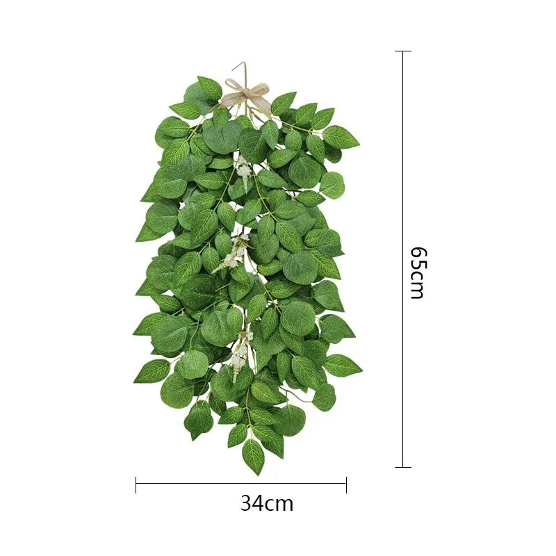 Home Wall Decoration Encryption Green Plant Simulation Willow Leaf Wisteria Strip Pendant Simulation Eucalyptus Pendant - Buy online at  Vibe In Cart.