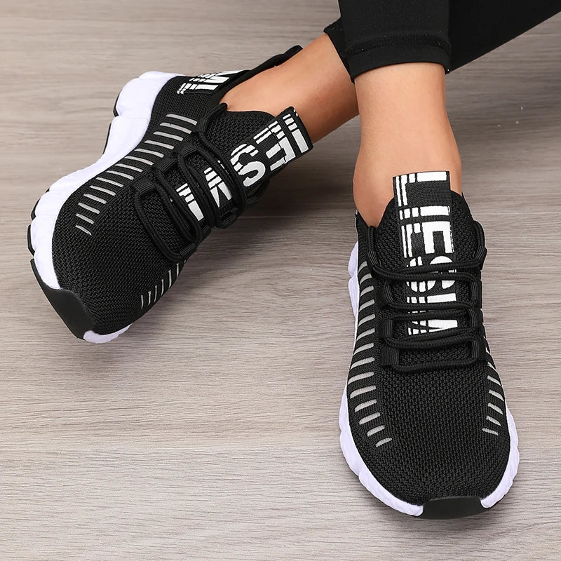 Women's Sports Shoes Mesh Lightweight Soft Sole Jogging Strap Breathable Fashion Sports Walking Casual Tennis Flat Shoes for Men - Buy online at  Vibe In Cart.